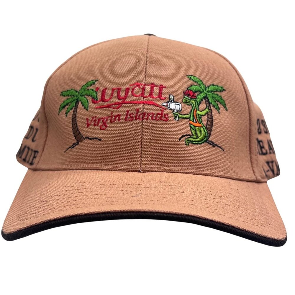 Wyatt Virgin Islands Brown Cap Hat Adjustable Cap Cobra 2007 Turn Around